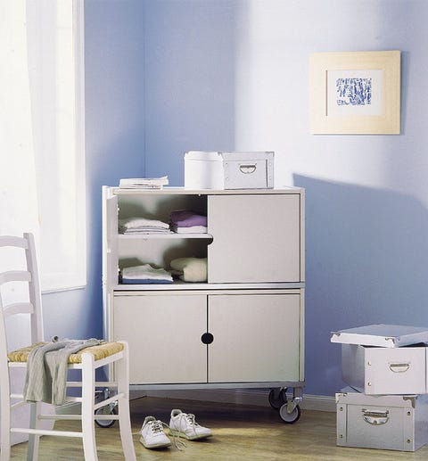 Room, Picture frame, Shelving, Cabinetry, Household supply, Paint, Drawer, Office equipment, Chest of drawers, Silver, 
