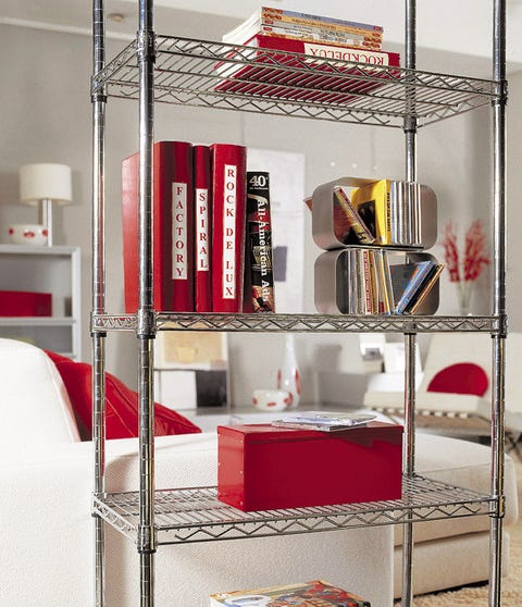 Room, Red, Shelving, Interior design, Linens, Bedding, Bed, Shelf, Bedroom, Bed sheet, 