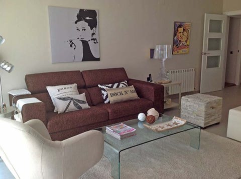 Room, Brown, Interior design, Living room, Wall, Floor, Couch, Home, Furniture, Table, 