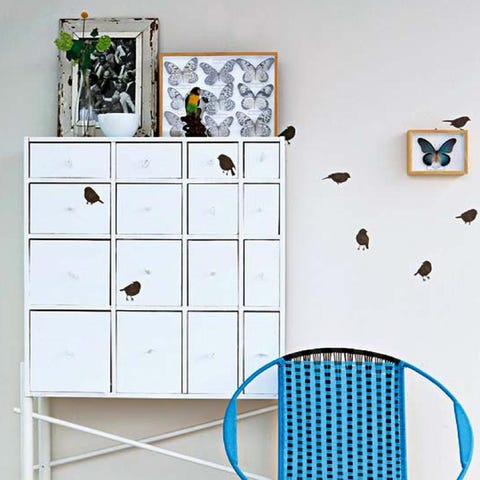 Cabinetry, Chest of drawers, Drawer, Teal, Wall sticker, Design, Strings, Racquet sport, Racket, Mesh, 