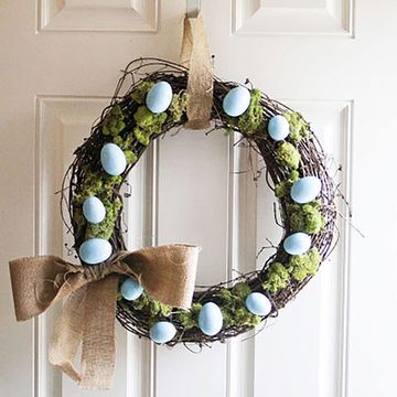 Wreath, Christmas decoration, Interior design, Circle, Natural material, Oval, Ornament, 