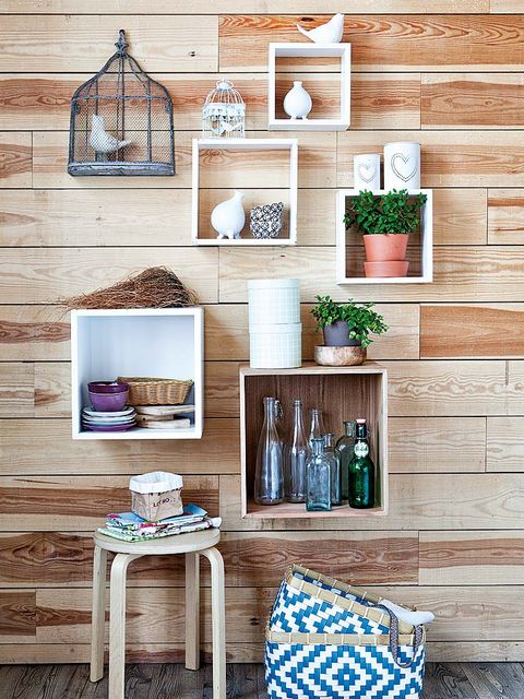 Wood, Wall, Bottle, Teal, Home accessories, Hardwood, Shelving, Turquoise, Still life photography, End table, 