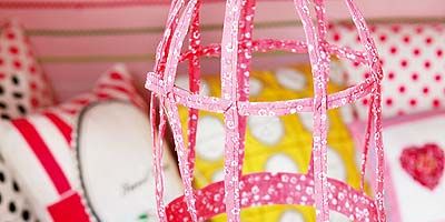 Pattern, Pink, Home accessories, Polka dot, Shoulder bag, Net, Natural material, Basket, Craft, Pattern, 