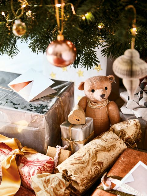 Christmas, Christmas eve, Gift wrapping, Christmas decoration, Tree, Present, Fir, Branch, Still life, Christmas ornament, 