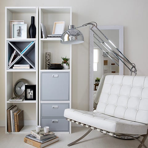 Room, Wood, Interior design, Wall, White, Shelving, Furniture, Floor, Home, Shelf, 