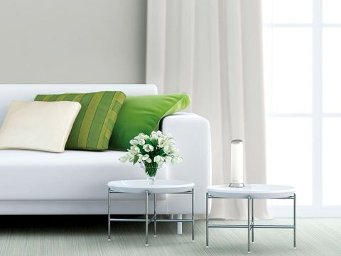 Interior design, Room, Green, Furniture, White, Table, Couch, Wall, Living room, Interior design, 