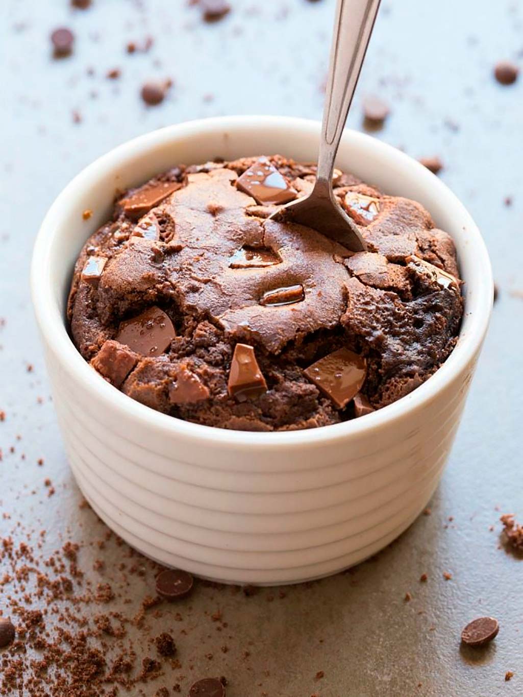 brownie en una taza