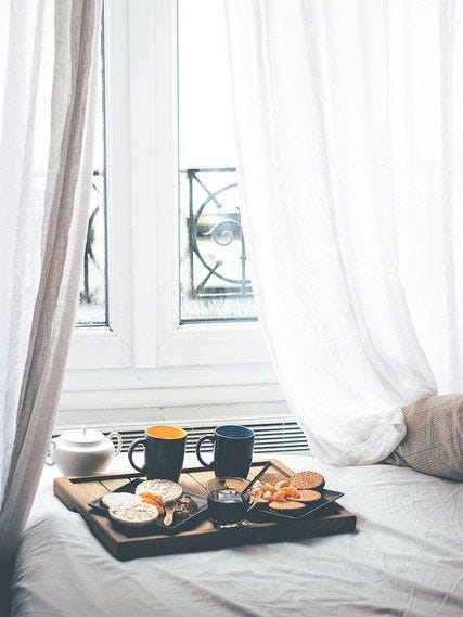 Curtain, Interior design, Room, Window treatment, Furniture, Bedroom, Textile, Bed, Table, Window, 