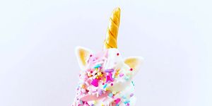 Soft Serve Ice Creams, Frozen dessert, Ice cream, Food, Dessert, Dairy, Unicorn, Ice cream cone, Cone, Party supply, 