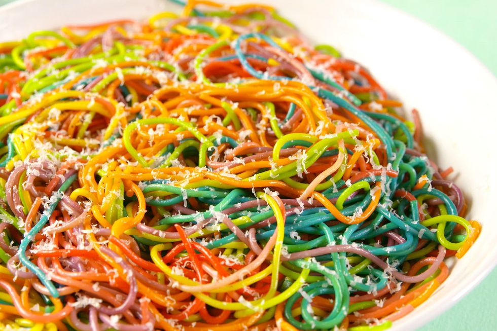 espaguetis arcoiris