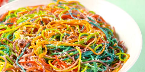 espaguetis arcoiris