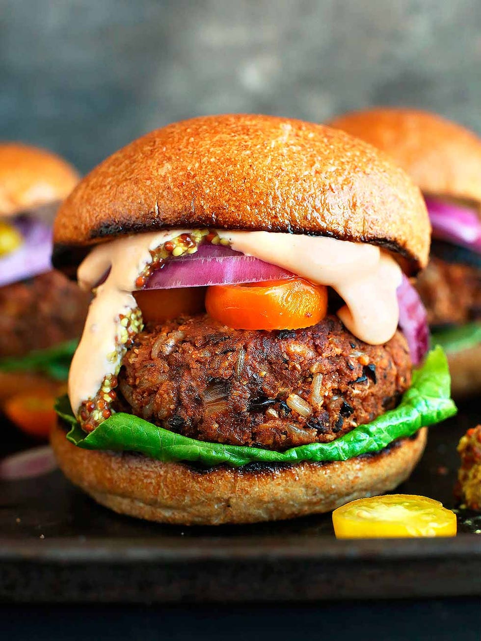 Food, Finger food, Ingredient, Produce, Hamburger, Bun, Sandwich, Dish, Purple, Cuisine, 