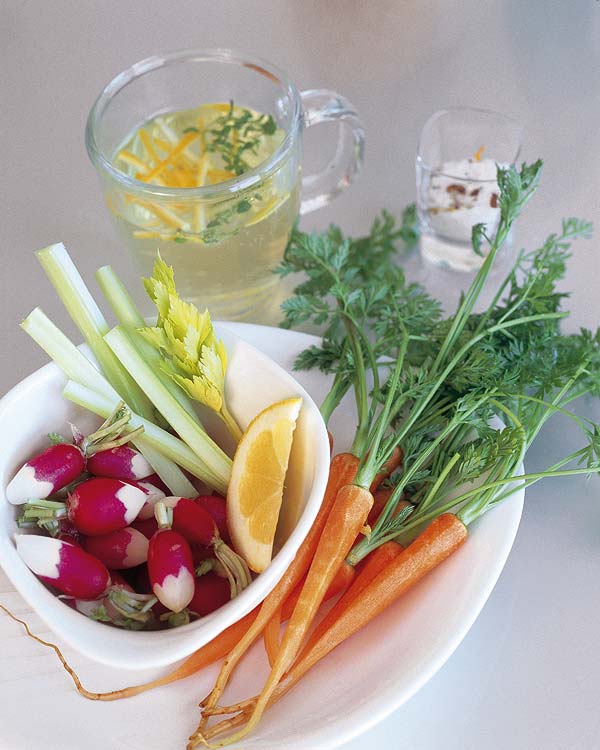 crudités con limón