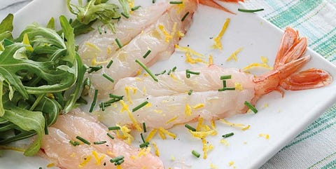Carpaccio con Gambones Carpaccio con Gambones