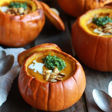 crema de calabaza con pipas especiadas