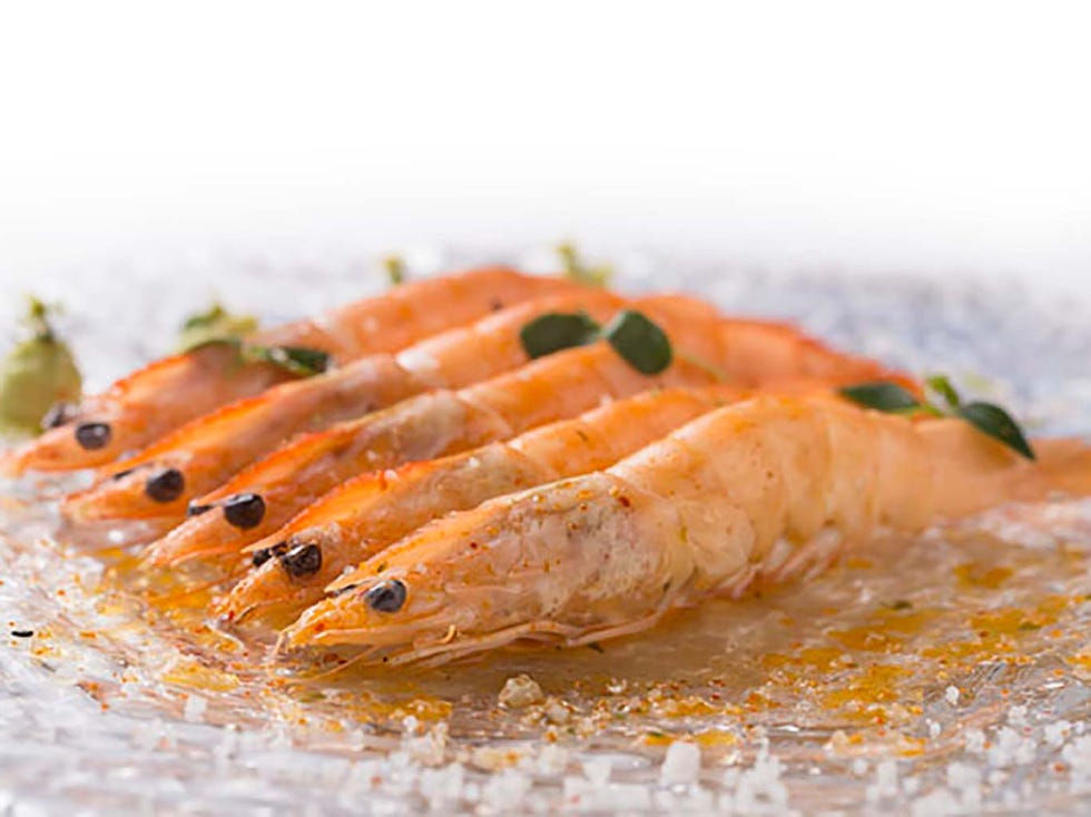 langostinos a la plancha con zumo de cítricos