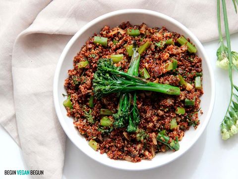 quinoa roja con bimi