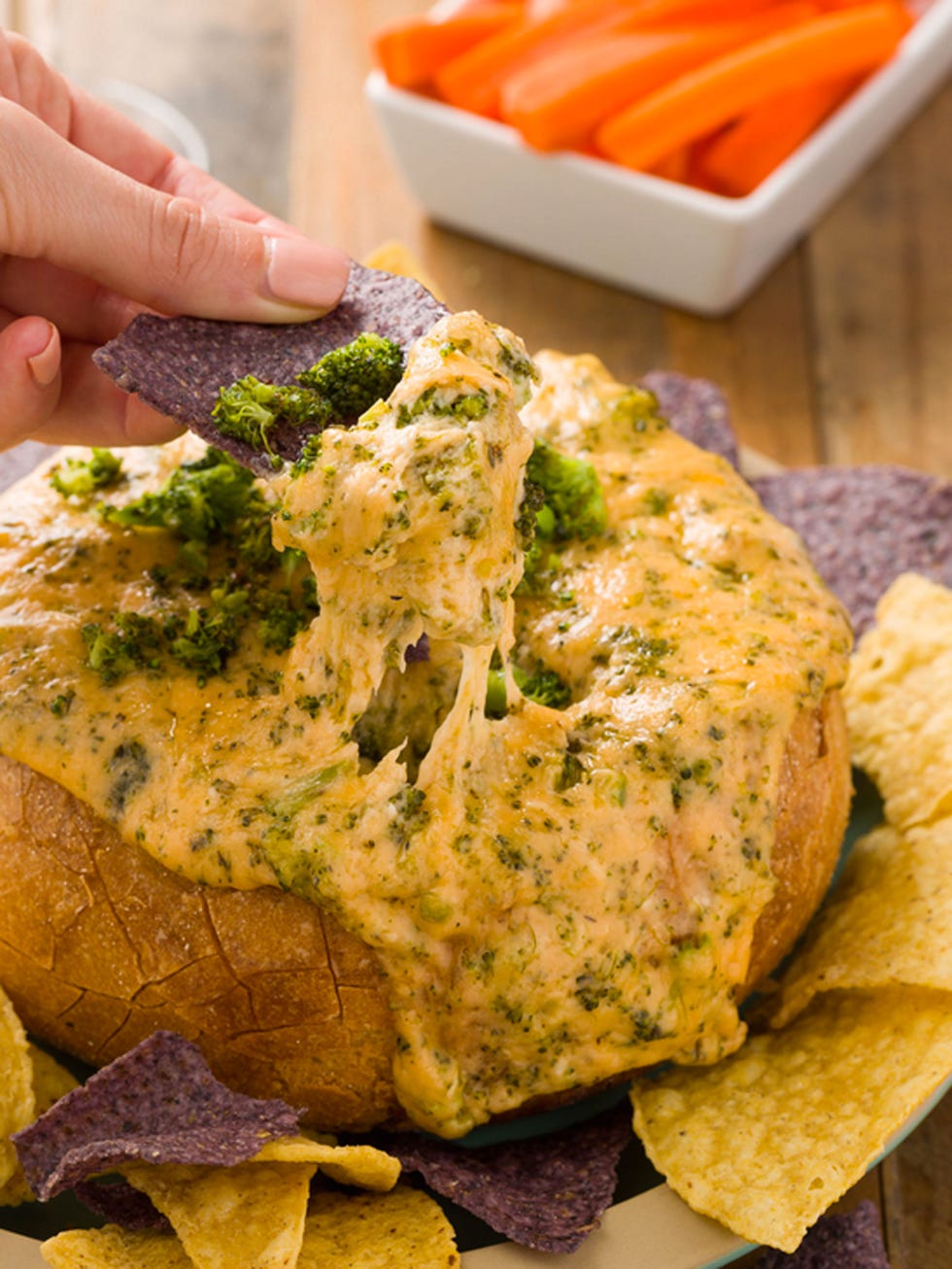 dip de cheddar y brócoli