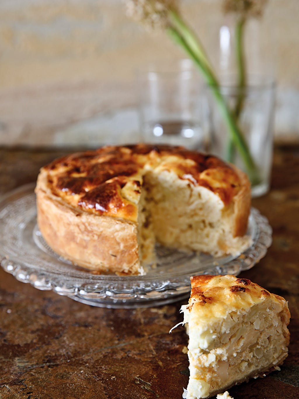 pastel de queso y coliflor