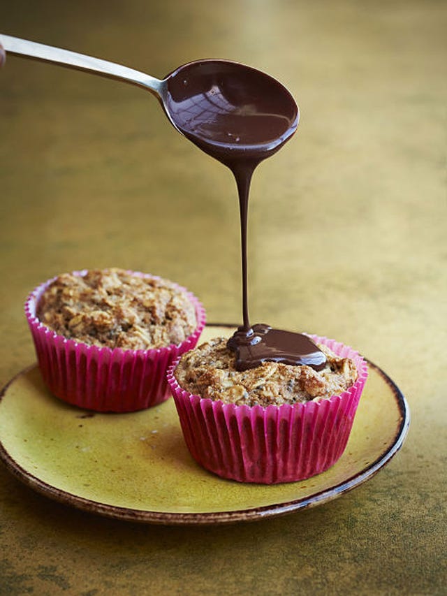 Magdalenas de plátano y chocolate
