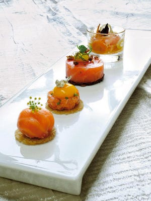 aperitivos de salmón