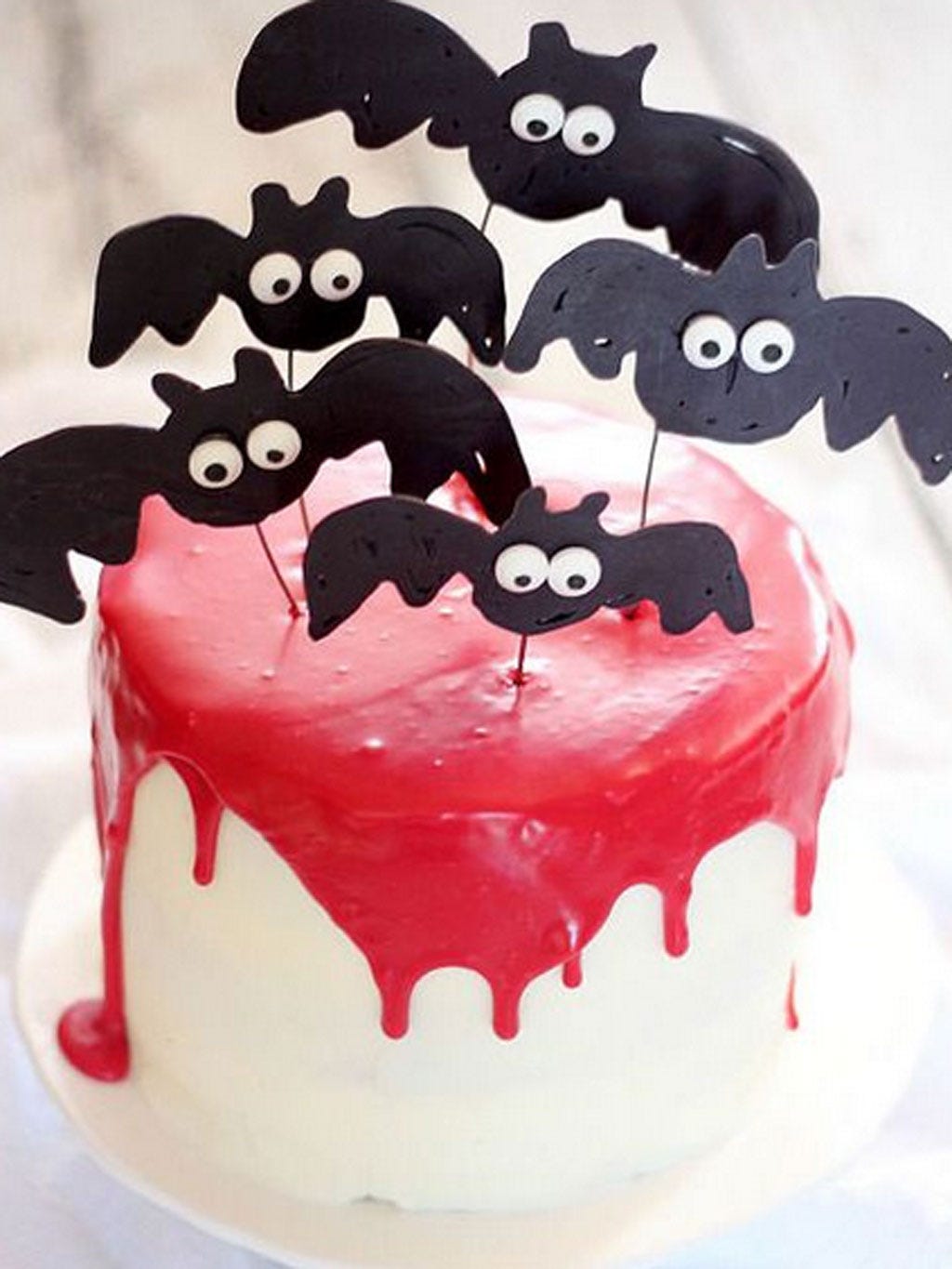 halloween receta tarta de vampiros con efecto sangre