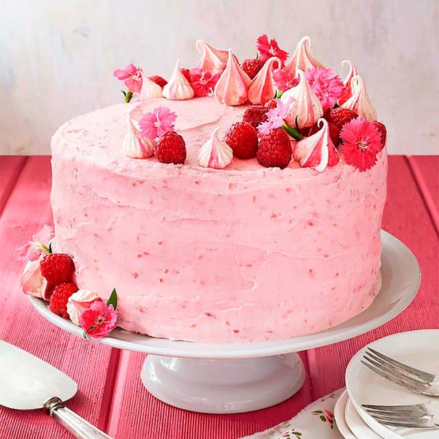 Food, Cake, Dessert, Dish, Cuisine, Pink, Buttercream, Torte, Cream, Birthday cake, 