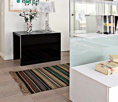 Floor, Interior design, Flooring, Room, Wall, Interior design, Grey, Tile, Light fixture, Material property, 