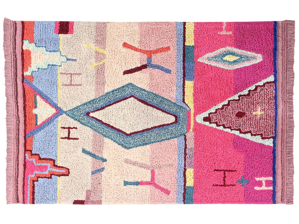 Line, Rug, Rectangle, Textile, Magenta, Patchwork, Pattern, Art, 
