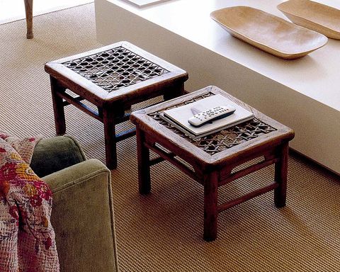Room, Table, Furniture, Flooring, Home accessories, Carpet, Coffee table, End table, Rectangle, Square, 