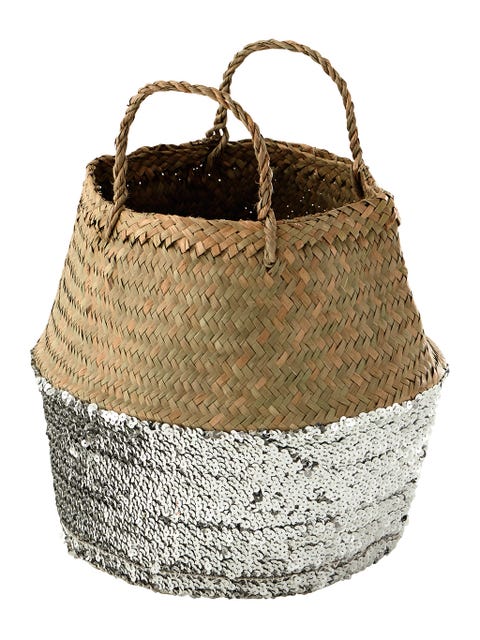 Beige, Circle, Home accessories, Storage basket, Basket, Label, Natural material, Cylinder, Wicker, 