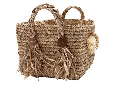 Brown, Wicker, Basket, Bag, Home accessories, Storage basket, Beige, Picnic basket, Shoulder bag, Present, 