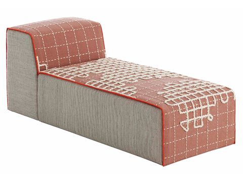 chaise longue de diseño con lana virgen