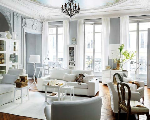 Interior design, Room, Home, Living room, Floor, Furniture, White, Ceiling, Couch, Table, 