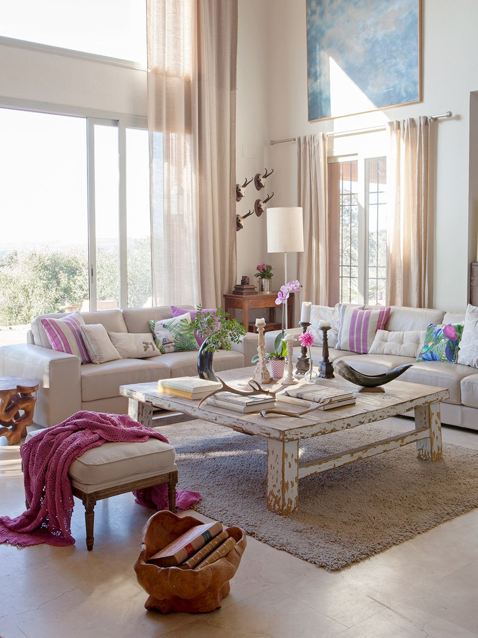 interior design, room, living room, furniture, table, home, couch, interior design, floor, purple,
