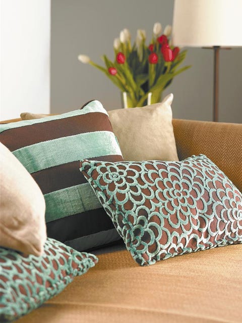 Room, Throw pillow, Petal, Cushion, Pillow, Interior design, Home accessories, Linens, Teal, Turquoise, 