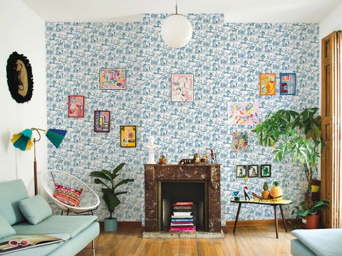 Blue, Room, Interior design, Green, Living room, Floor, Wall, Home, Furniture, Flooring, 