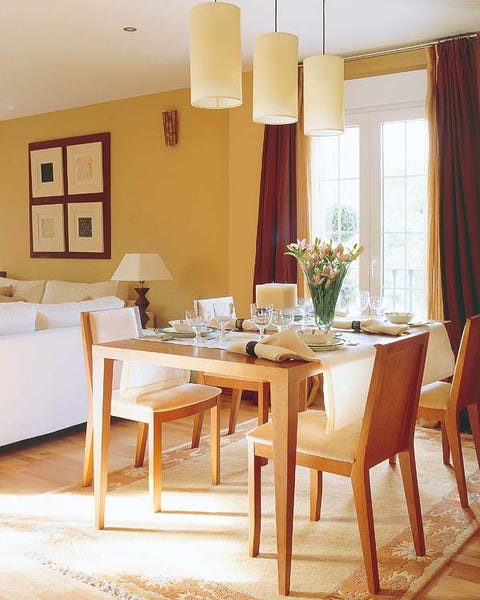 Room, Interior design, Wood, Textile, Table, Furniture, Floor, Interior design, Flooring, Lampshade, 