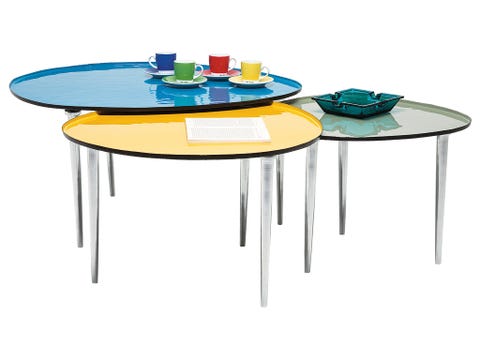 Table, Furniture, Teal, Circle, Paint, 