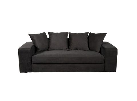 Furniture, Couch, Style, Rectangle, Black, Grey, Outdoor furniture, studio couch, Outdoor sofa, Living room, 