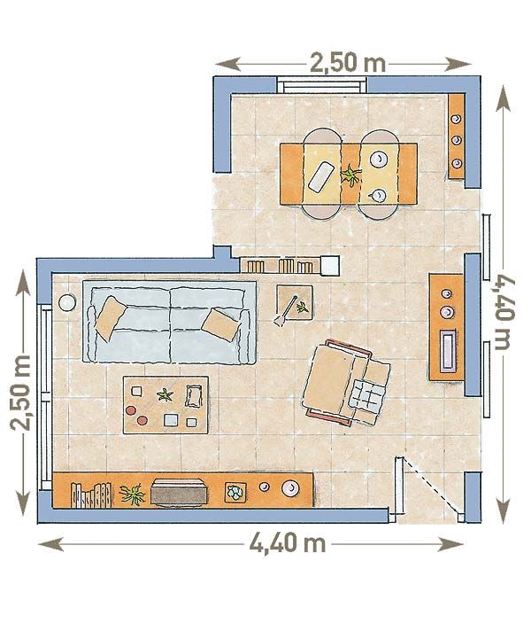 Cuota de admisión Isla Stewart base Salones con comedor integrado: planos y distribución