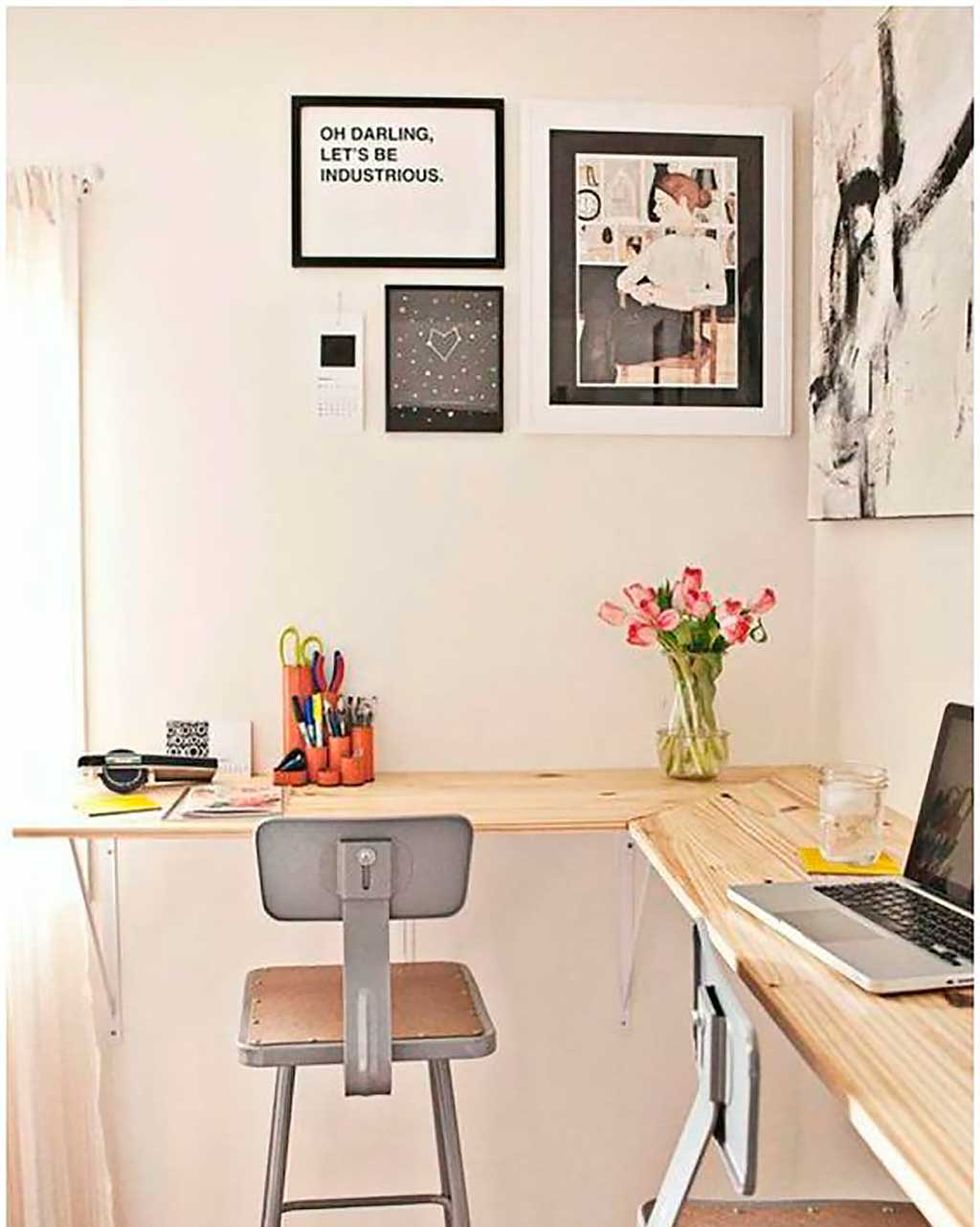 Escritorio pequeño para computadora, mesa de estudio para oficina en casa,  escritorio moderno en forma de I, escritorio de oficina para laptop, mesa