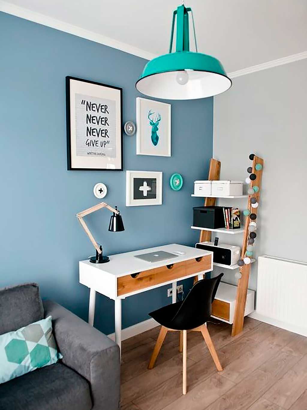 Mueble de salón con escritorio integrado Tegar, MOBliving, Mobel 6000