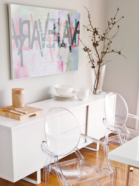 Branch, Room, Interior design, Twig, Furniture, Table, Wall, Chair, Interior design, Grey, 