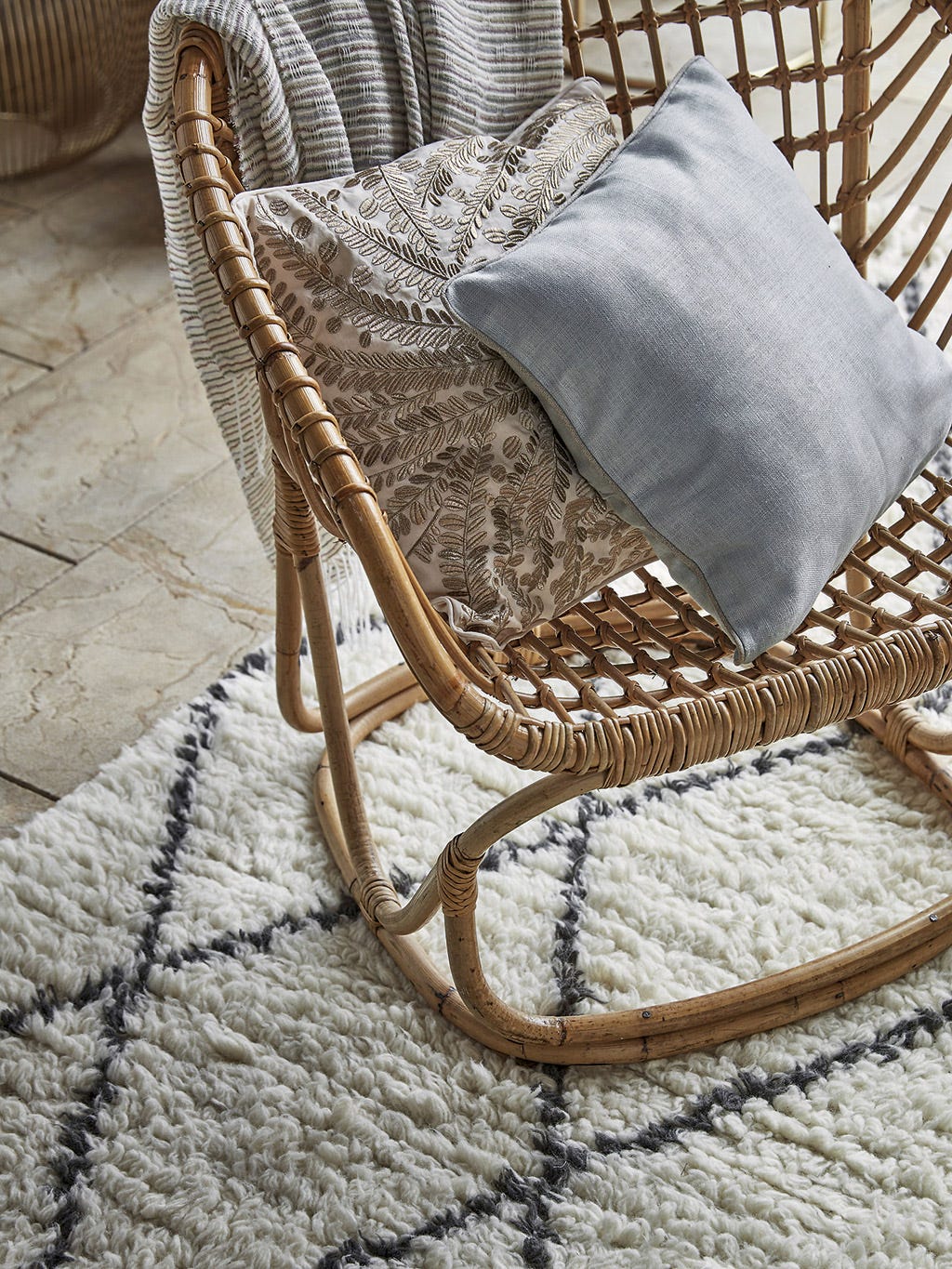 Chair, Furniture, Product, Rocking chair, Wicker, Comfort, Room, Beige, 