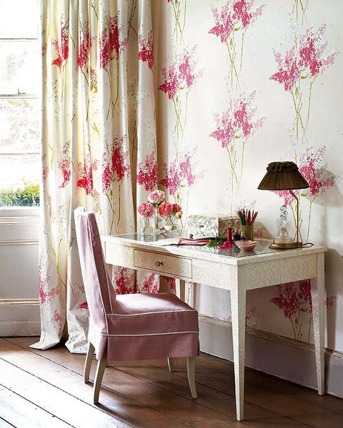 Room, Interior design, Textile, Floor, Pink, Flooring, Table, Furniture, Interior design, Wall, 