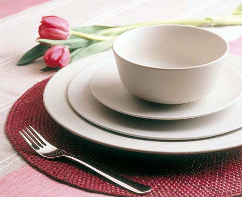 Serveware, Dishware, Textile, Petal, Pink, Tableware, Porcelain, Cutlery, Linens, Pattern, 