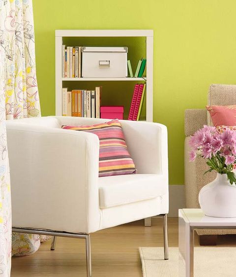 Green, Room, Interior design, Textile, Wall, Pink, Furniture, Home, Interior design, Purple, 