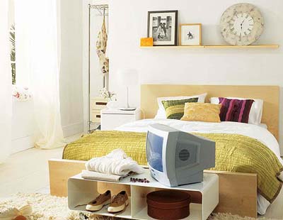 Room, Yellow, Interior design, Property, Textile, Wall, Linens, Bedding, Home, Interior design, 
