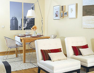 Room, Interior design, Furniture, Wall, Table, Interior design, Floor, Picture frame, Light fixture, Home, 